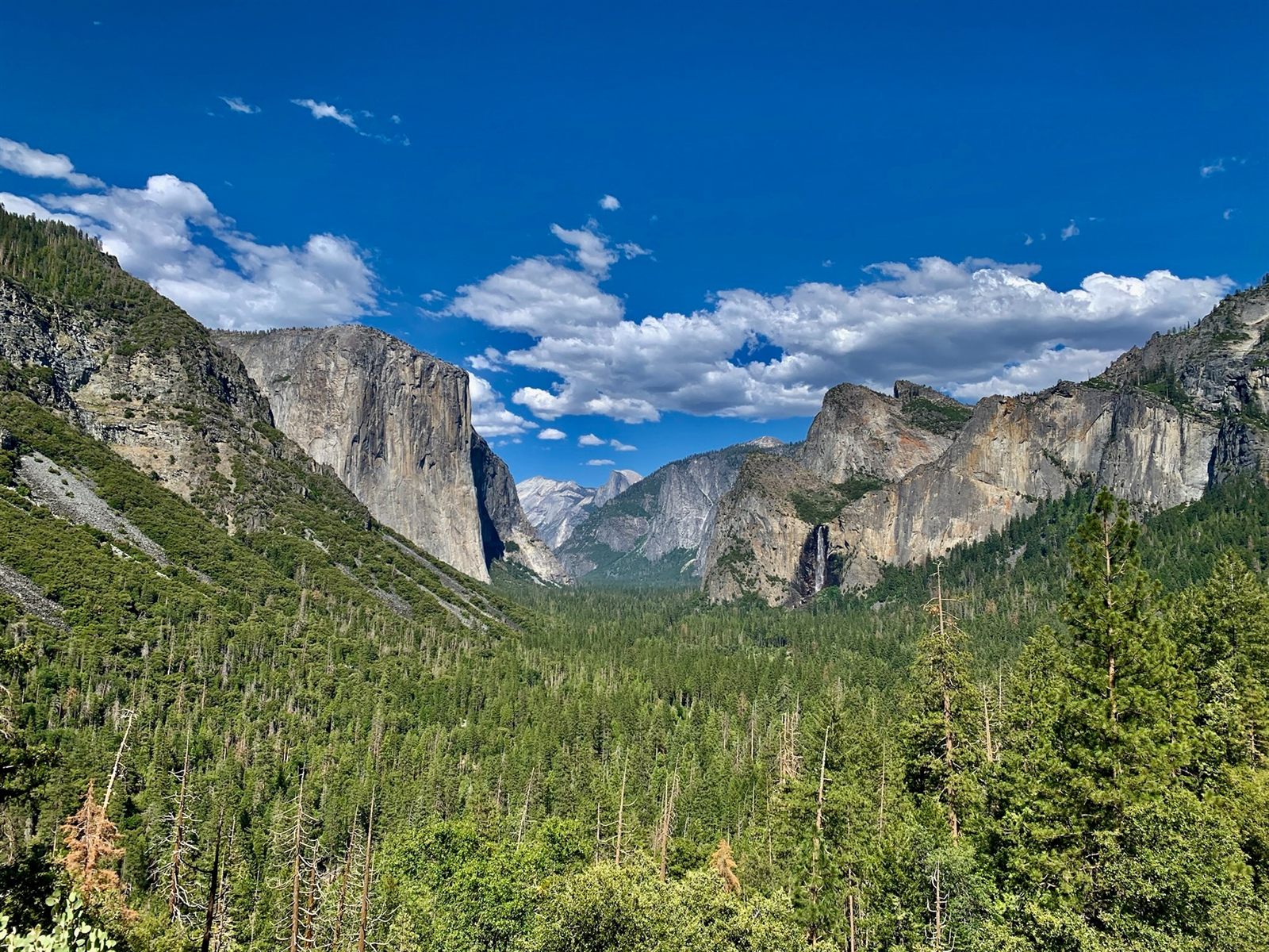 Yosemite Valley from Tunnel View with El Capitan and Bridalveil Fall